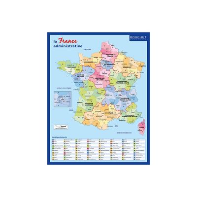 Bouchut - Fiche mémo France - 20,5 x 26,5 cm - double face