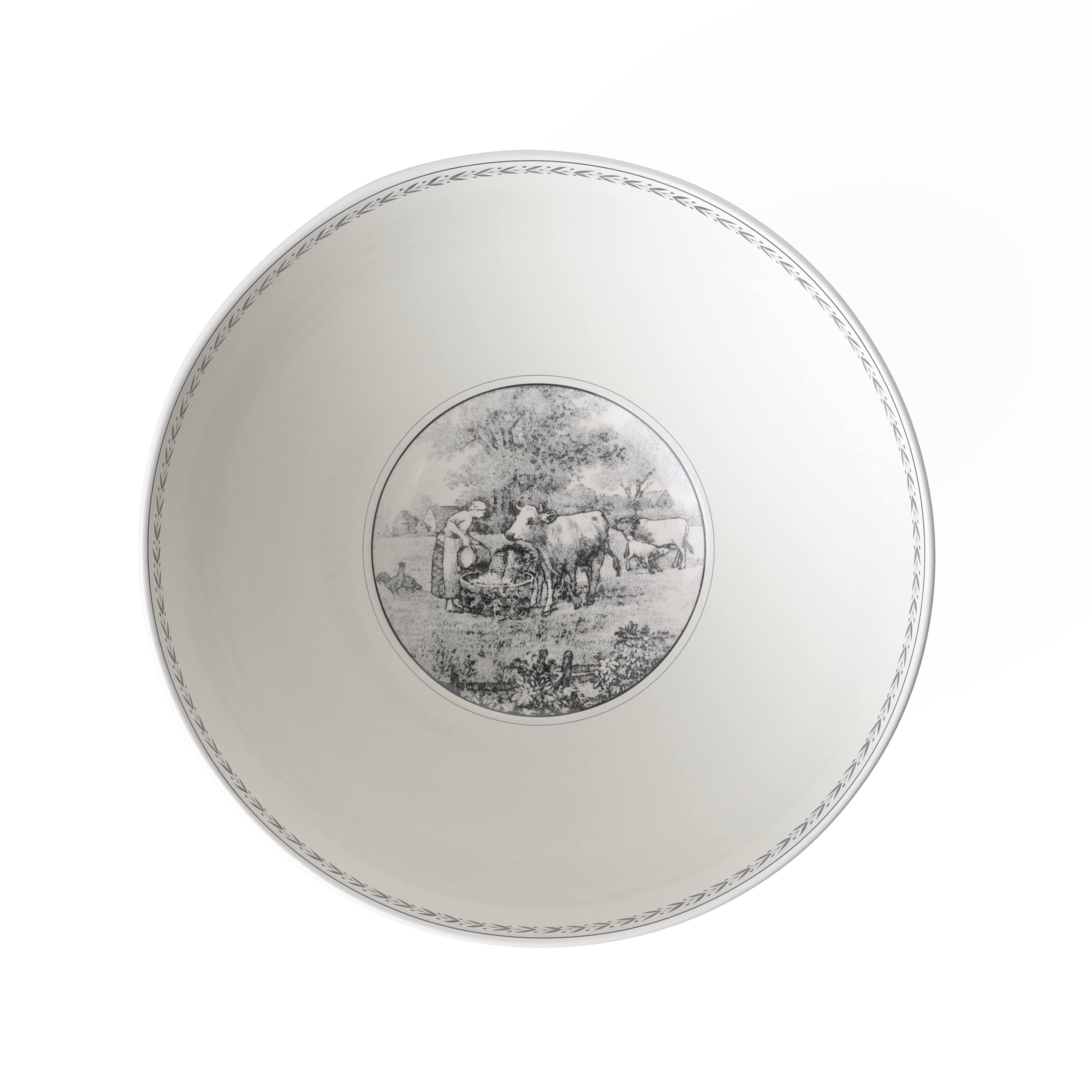 Audun Salad serving bowl Multi-colored, 67.7 oz, Premium Porcelain