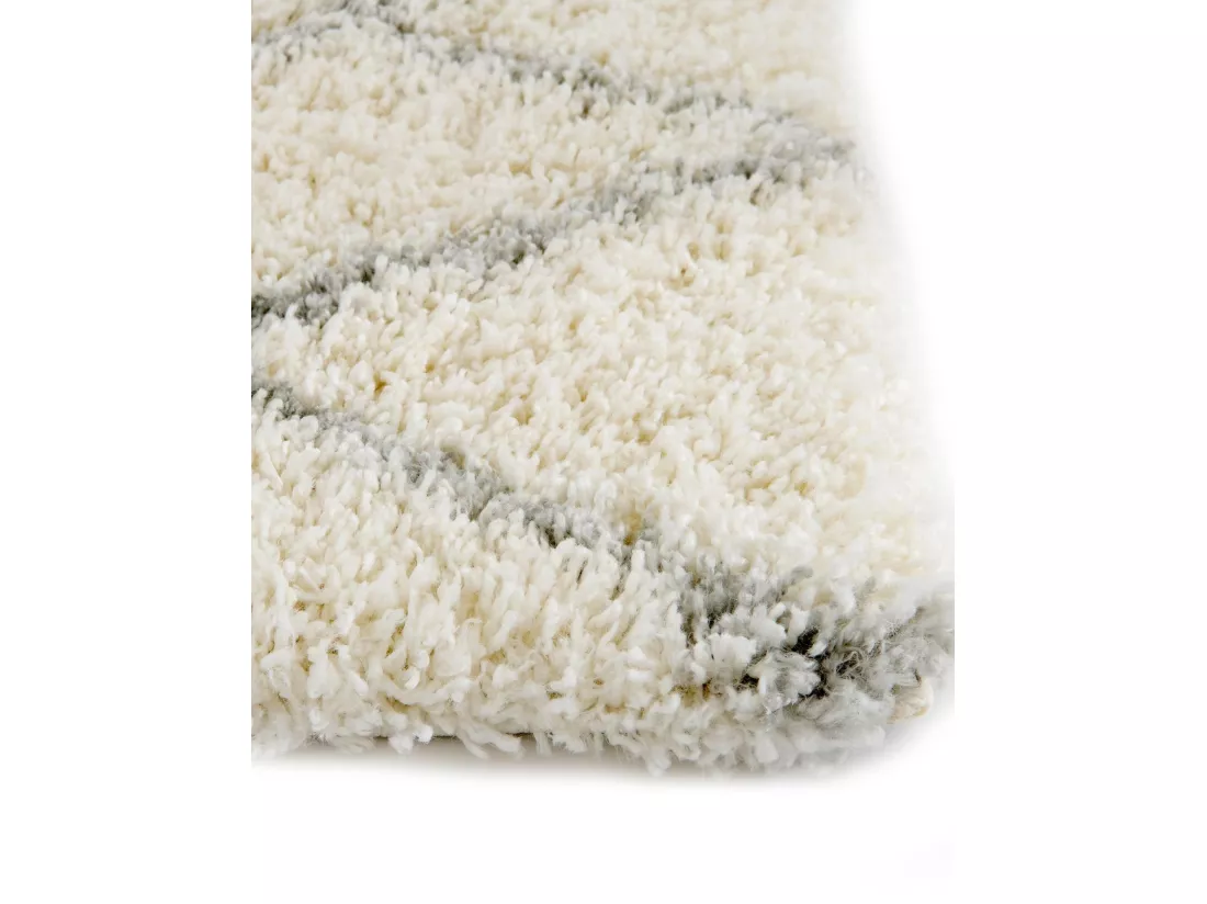 Tapis shaggy 120x62 blanc crème Lachen Fence
