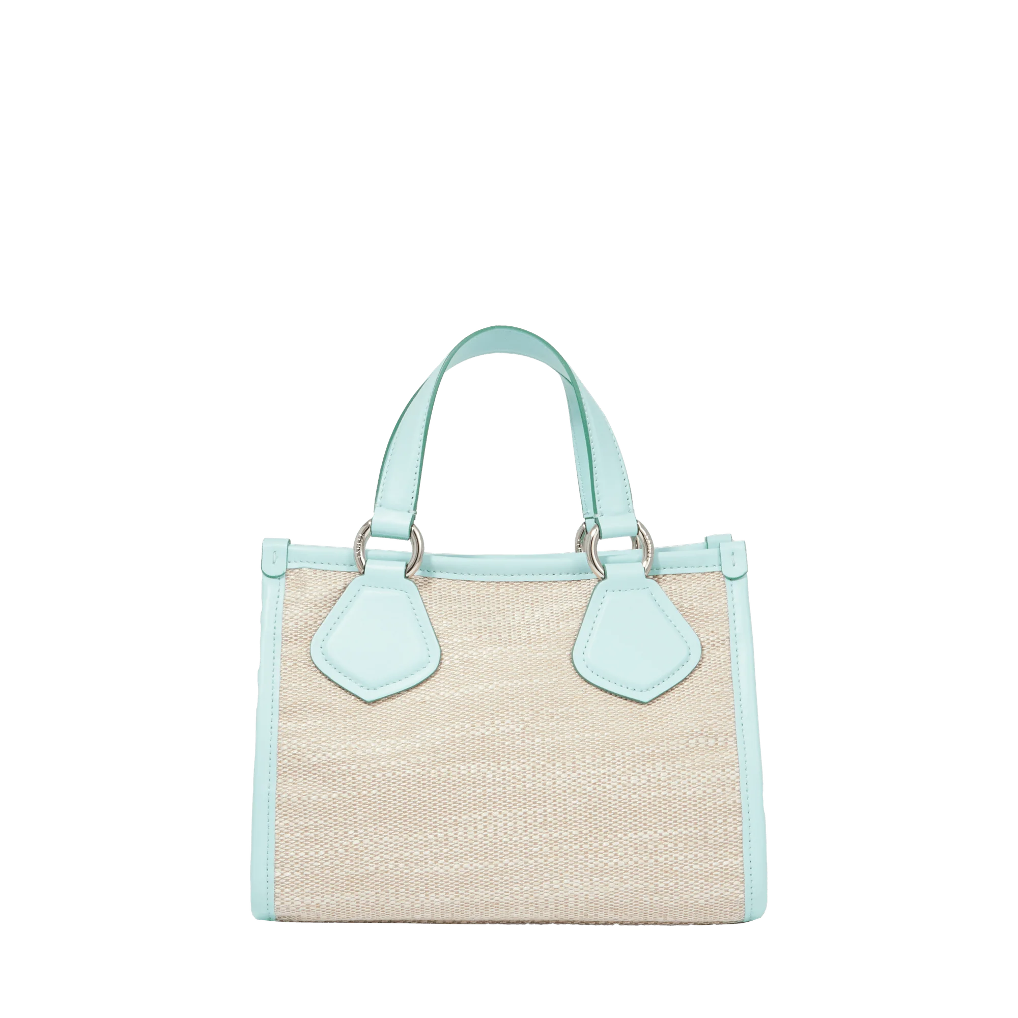 S zipped tote Summer Tote-Naturel/Menthe
