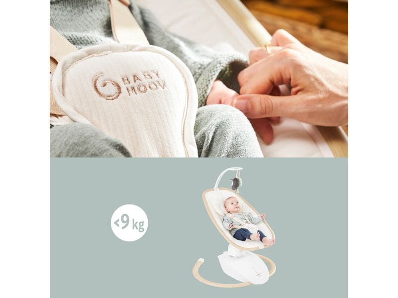 Babymoov Babyschaukel Swoon Hoop Sand Schaukelsitz mit 5-Punkt-Gurt