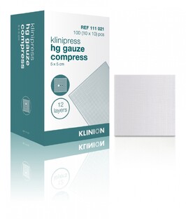 Klinion HG Gaaskompressen 5x5cm 10ST
