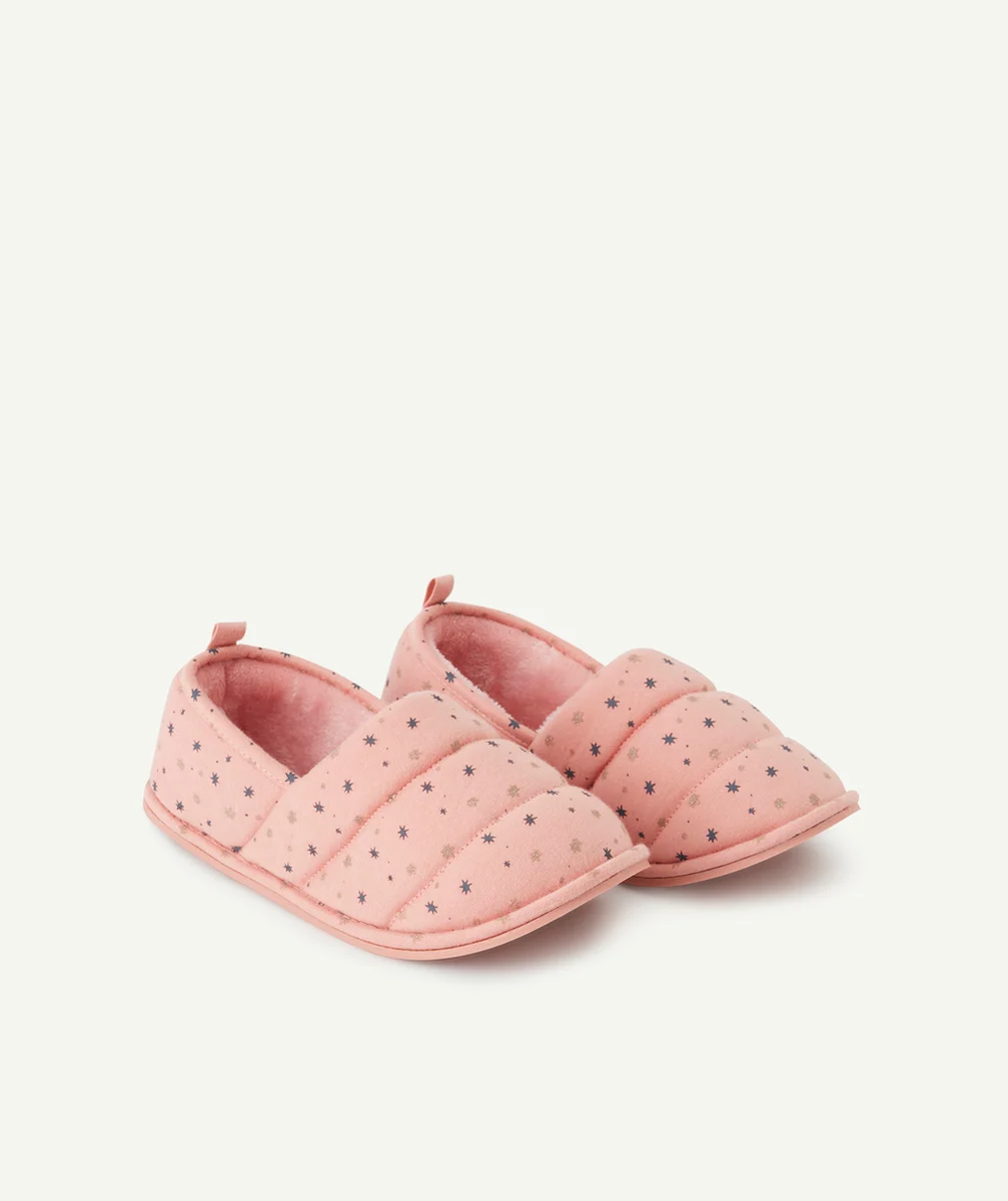 CHAUSSONS FILLE ROSES IMPRIMÉ ÉTOILÉ
