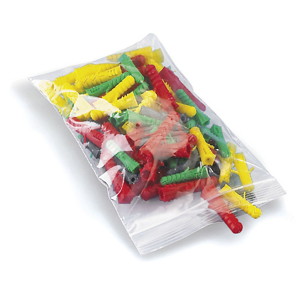 Sachet plastique zip transparent 50 microns 18 x25 cm, colis de 1000