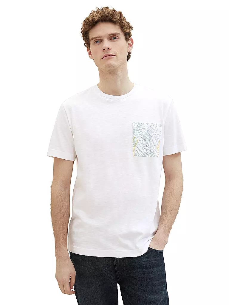 TOM TAILOR T-Shirt weiss