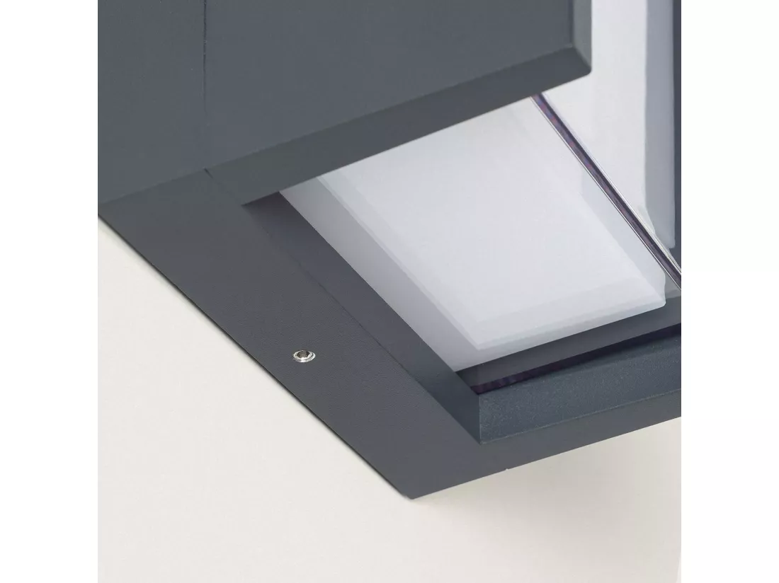Applique murale extérieur LED à double diffuseur sélectionnable Lysandra 12 W en aluminium CCT Anthracite