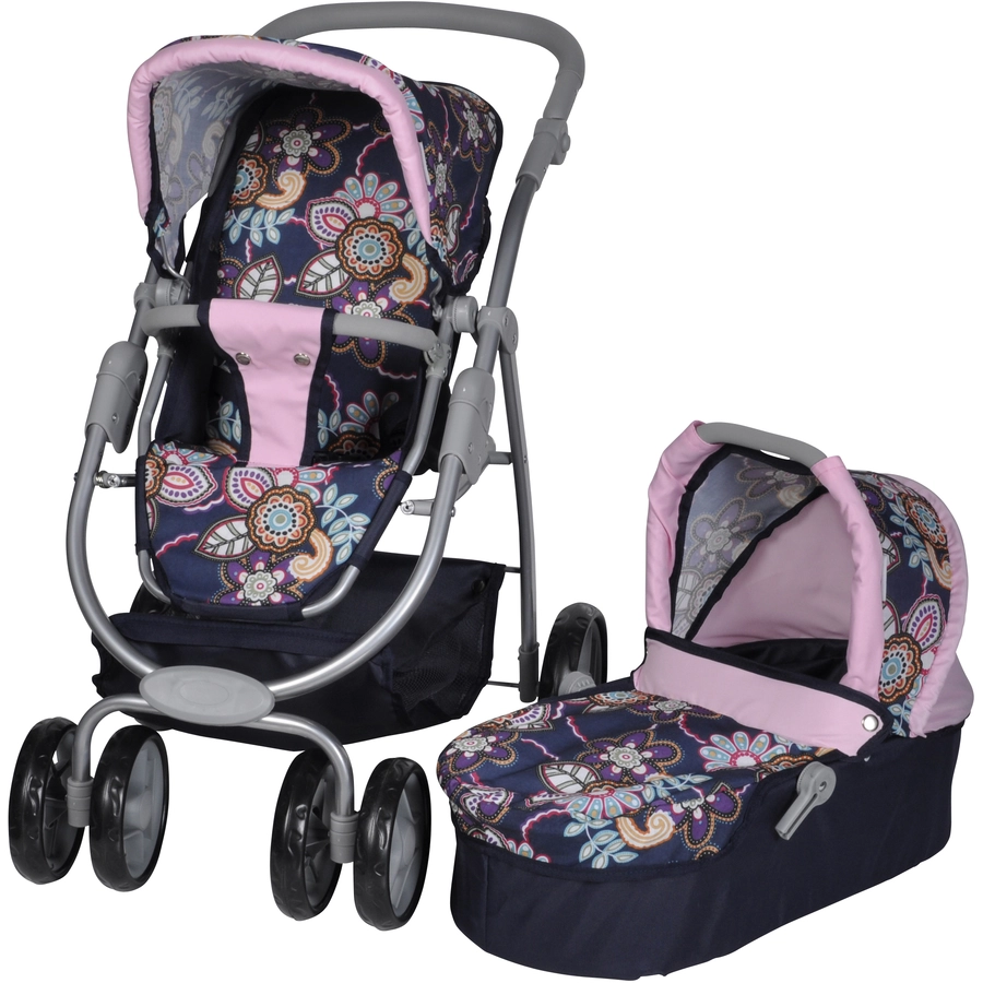 knorr toys® Puppenwagen Coco - blue flowers blau