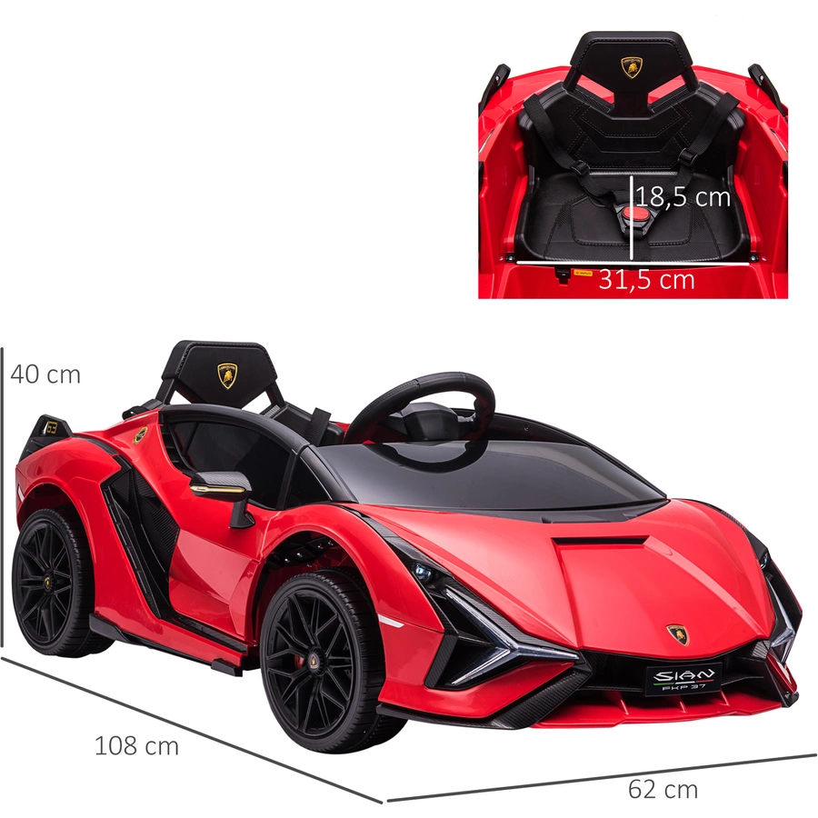 HOMCOM Kinder Elektroauto mit Fernbedienung rot