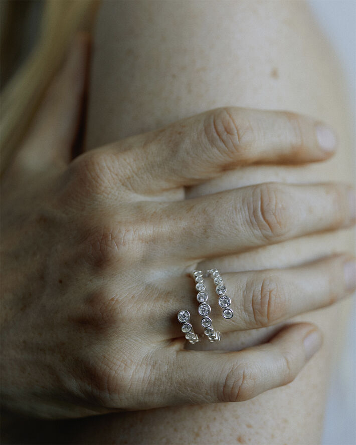 Ragbag Studio Odette Spiral Ring S�lv