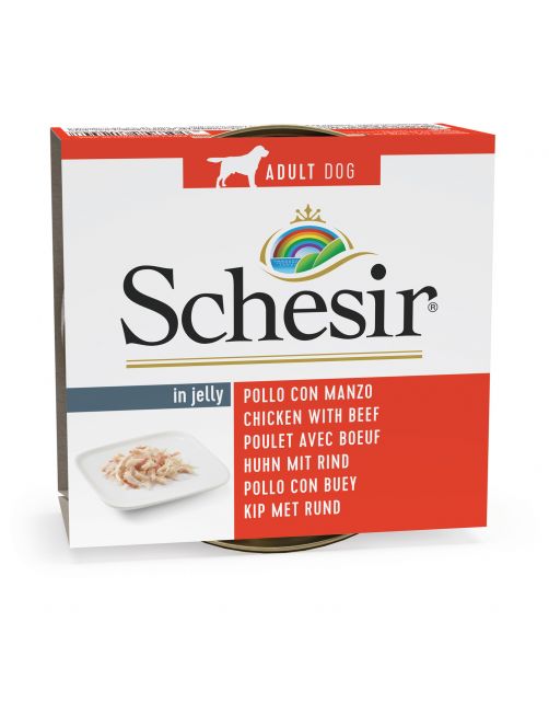 Schesir Hond Blik Gelei 150 g - Hondenvoer