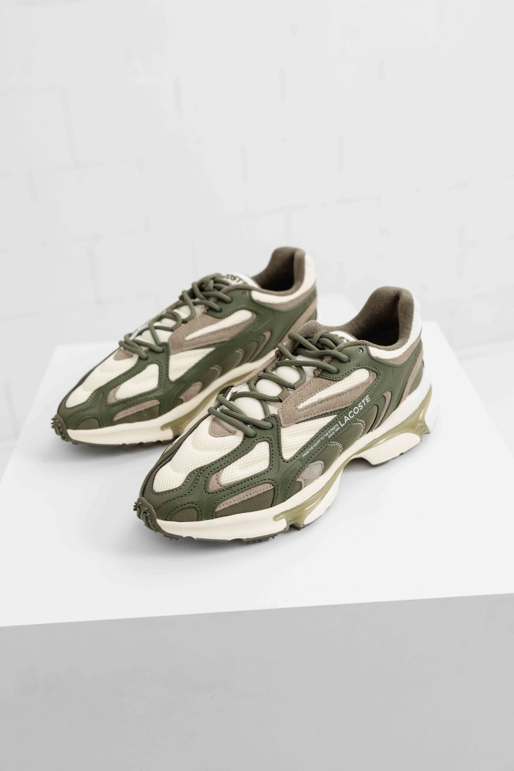 Lacoste L003 2K24 Sneakers Heren Beige/Groen