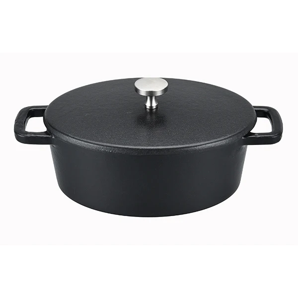 Mini cocotte en fonte émaillé ovale Black Design 12,5 cm noir mat Baum