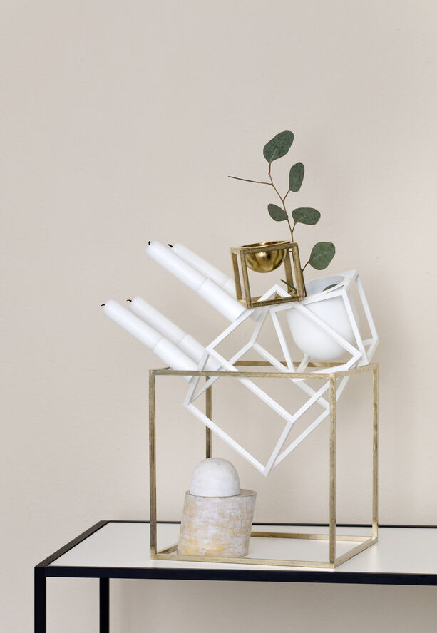 Audo Copenhagen Kubus 4, Candle Holder, White Hvid