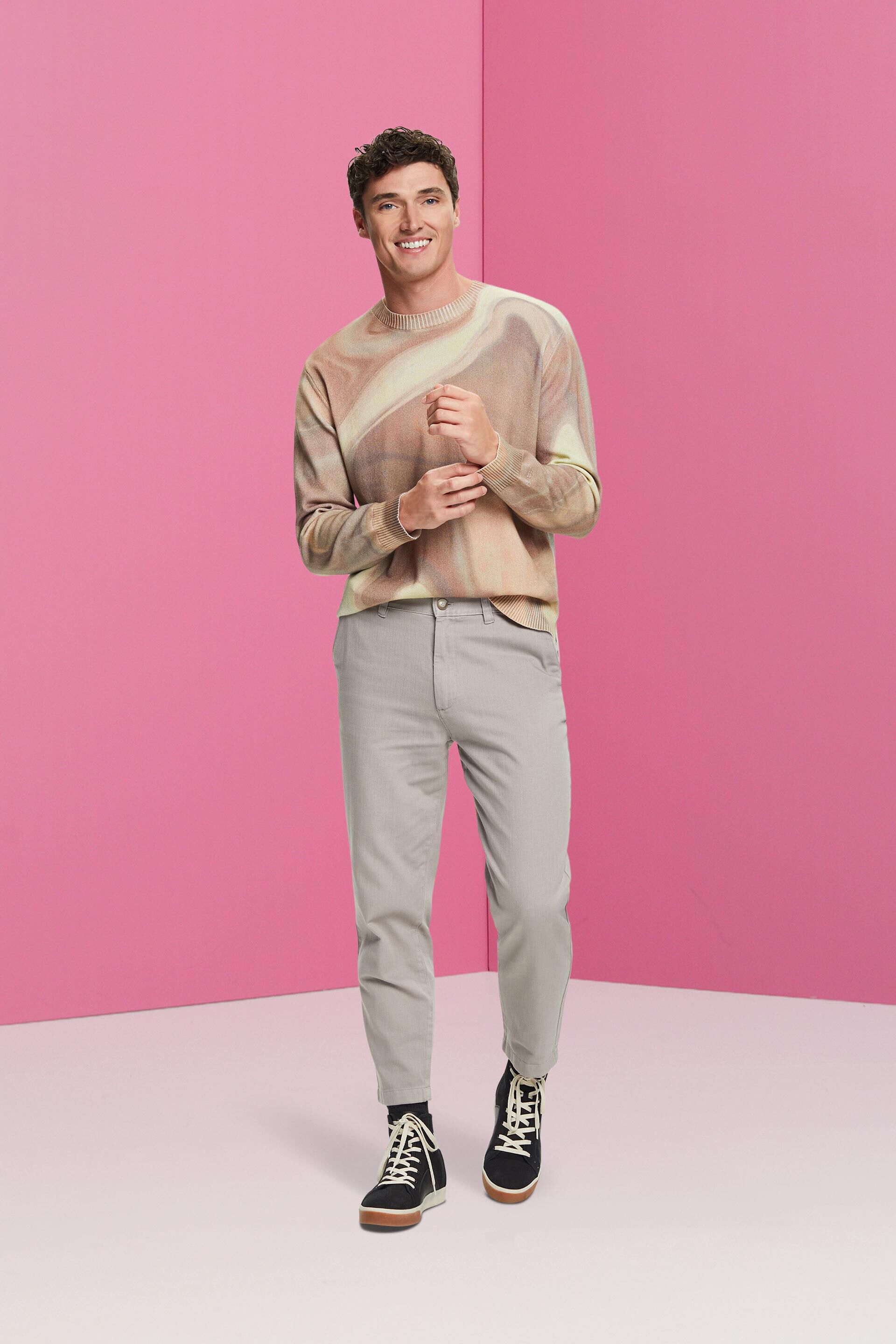 Pantalon en coton ample de coupe légèrement évasée