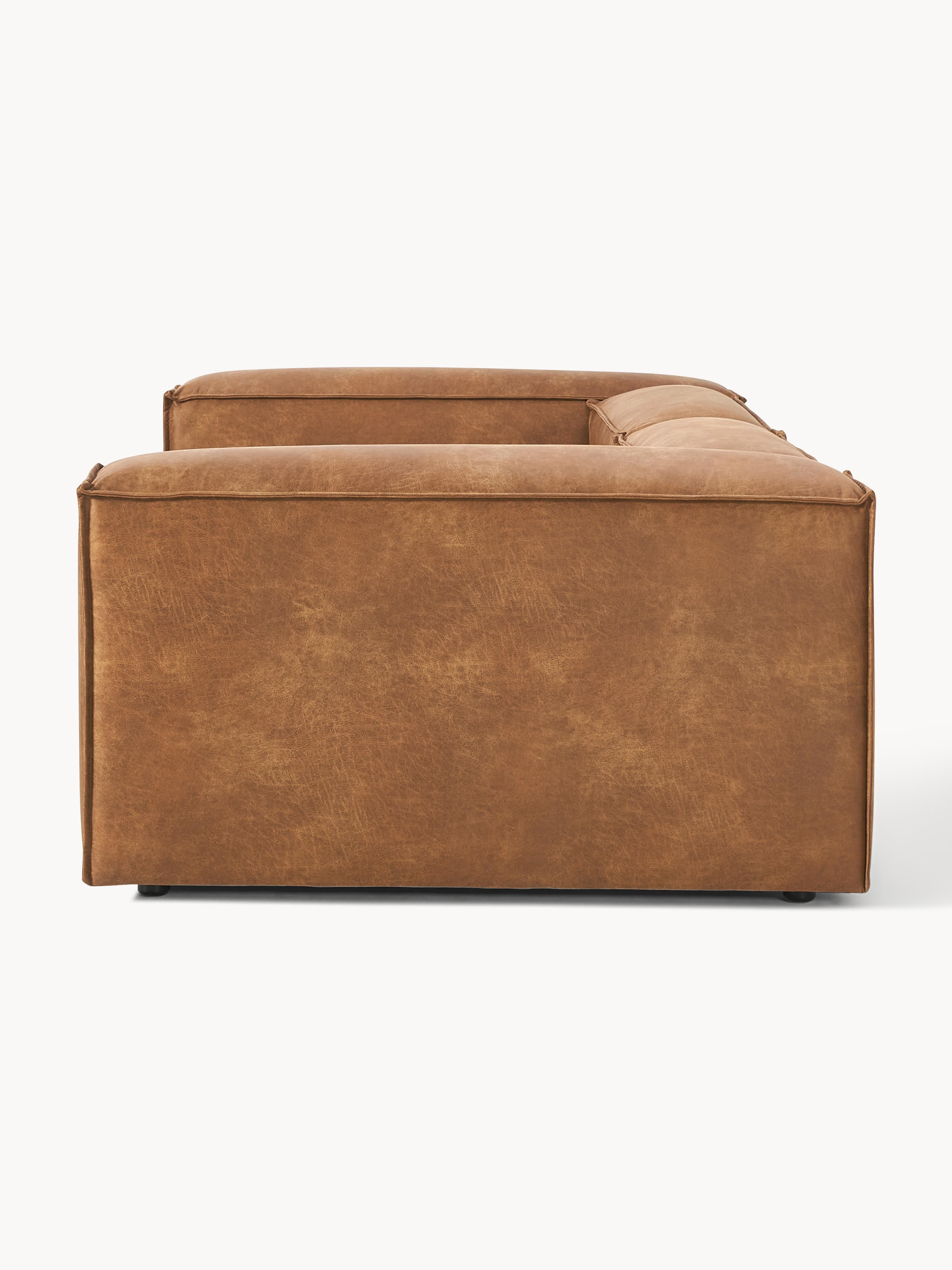 Modulaire bank Lennon (3-zits) van gerecycled leer