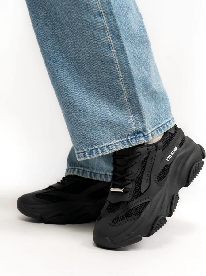 Steve Madden Possession-E Sneaker Dames Casual Schoenen Zwart Dames