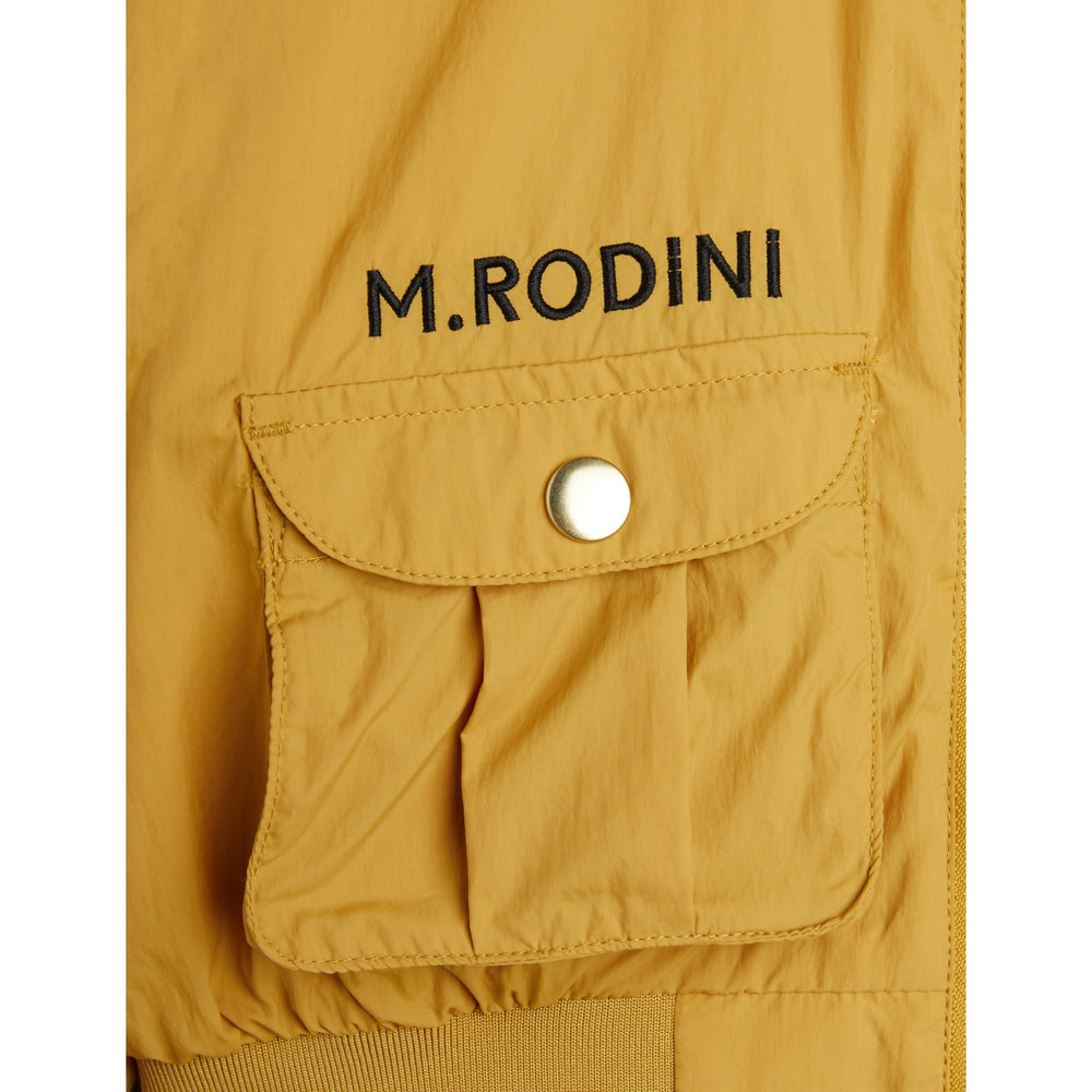 Køb Mini Rodini Beige Dog Nylon Baseball Jakke Embroidery