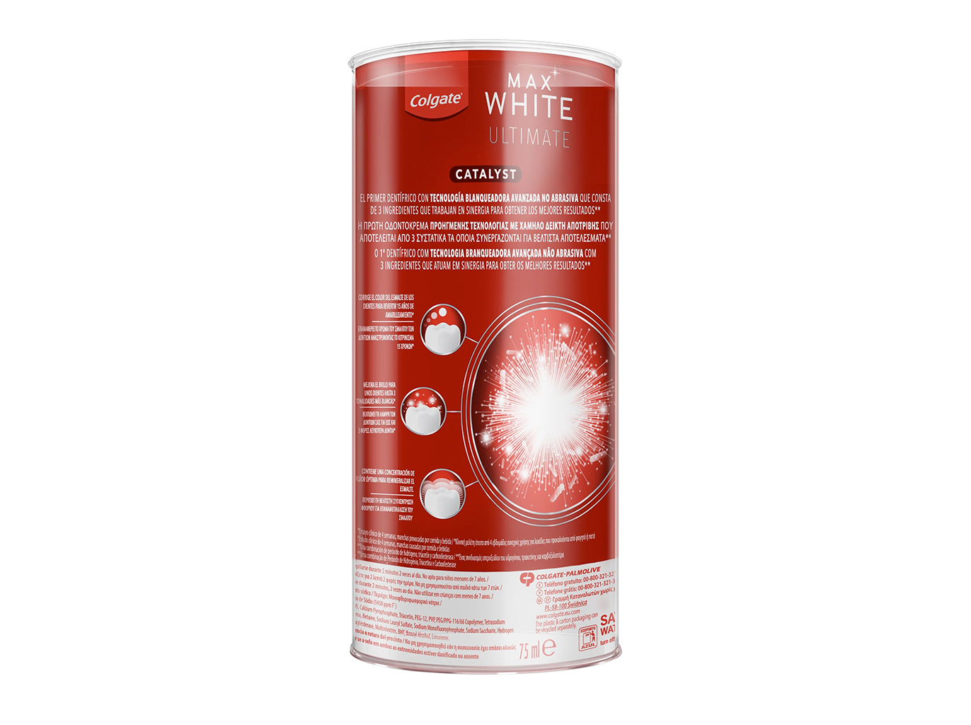 Pasta de Dentes Super Branqueadora Max White Ultimate Colgate 75ml