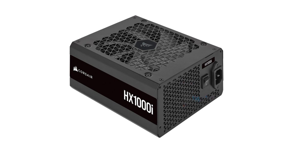 CorsairHX1000i modulaire 1000 watt voeding   (Zwart, 1x 12V-2x6, 4x PCIe)