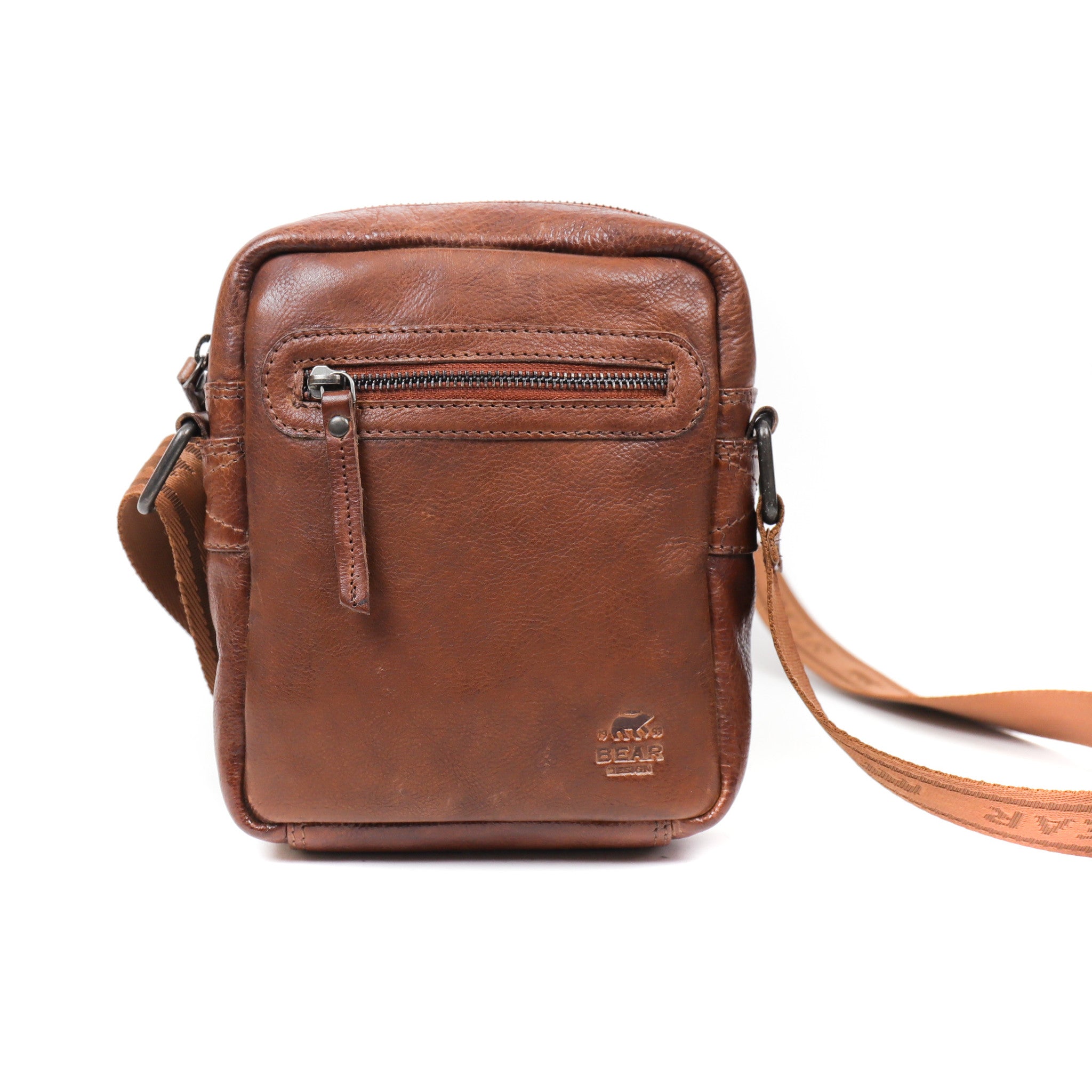 Schoudertasje 'Leonardo' cognac Cognac