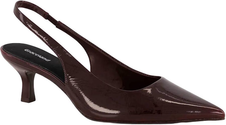 Graceland lakleren pumps met hak bordeaux