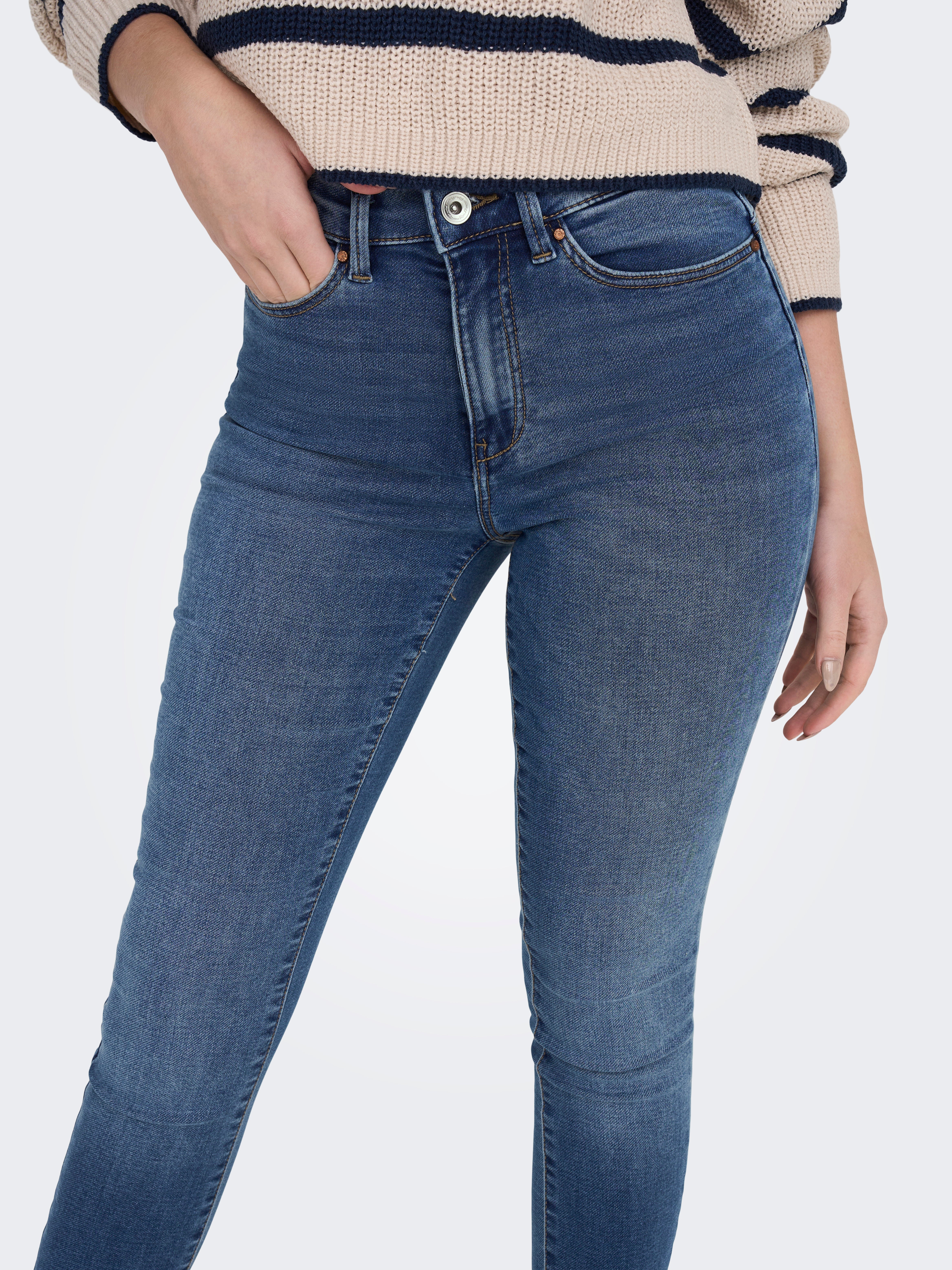 ONLFOREVER Hohe Taille Skinny Fit Jeans Medium Blue Denim