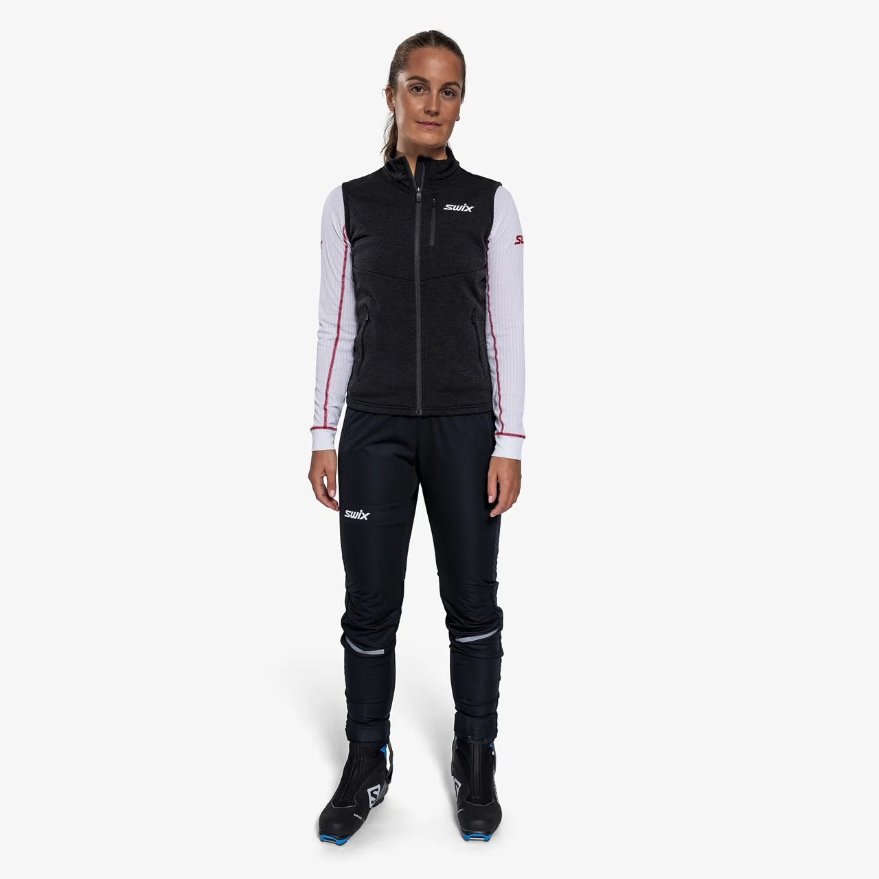 Nordic Midlayer Vest Dame Black