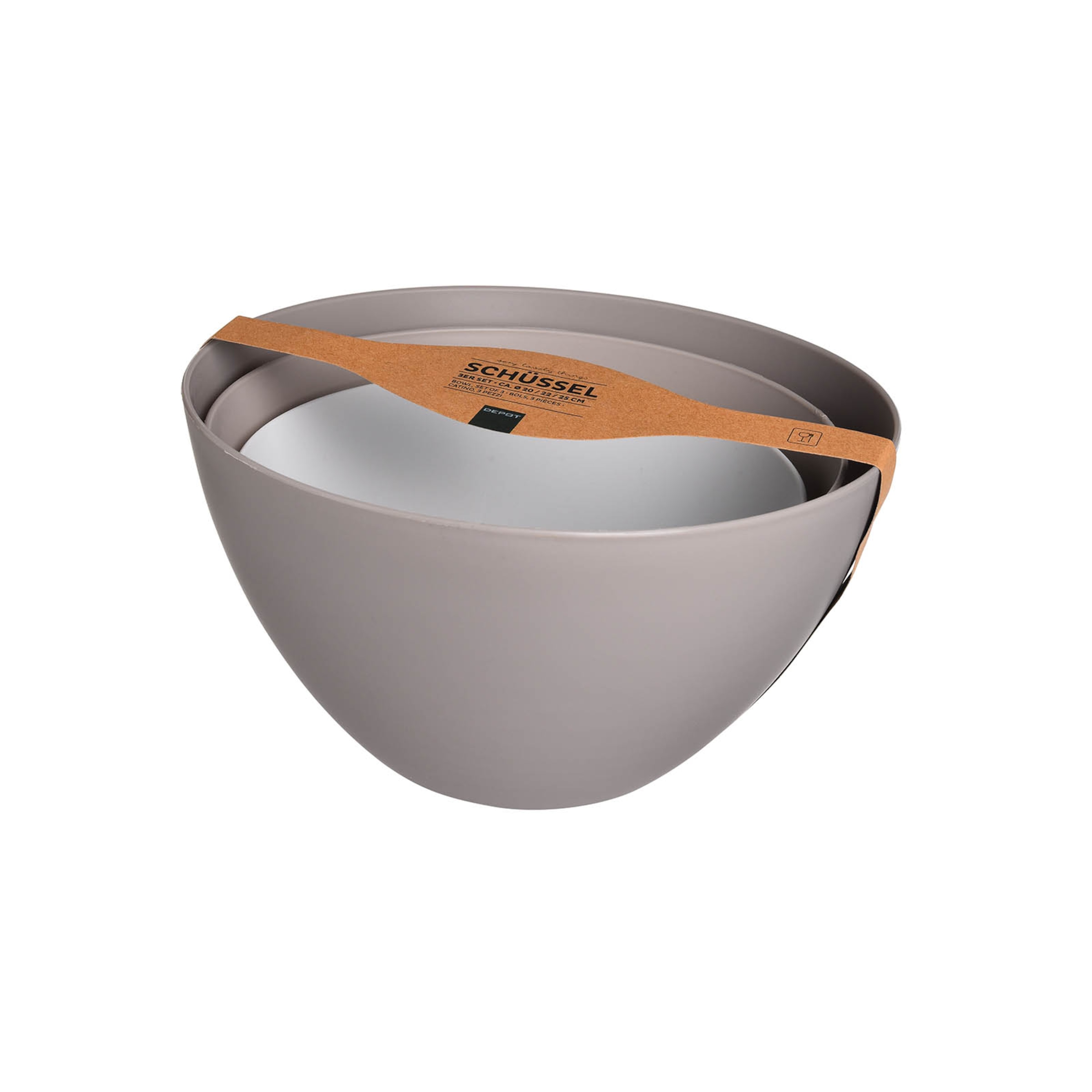 taupe, 3-teilig
