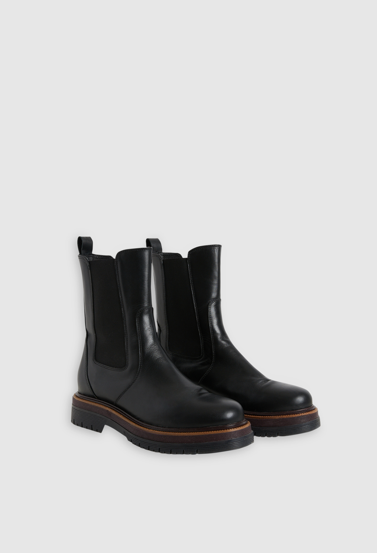 Boots montantes cuir