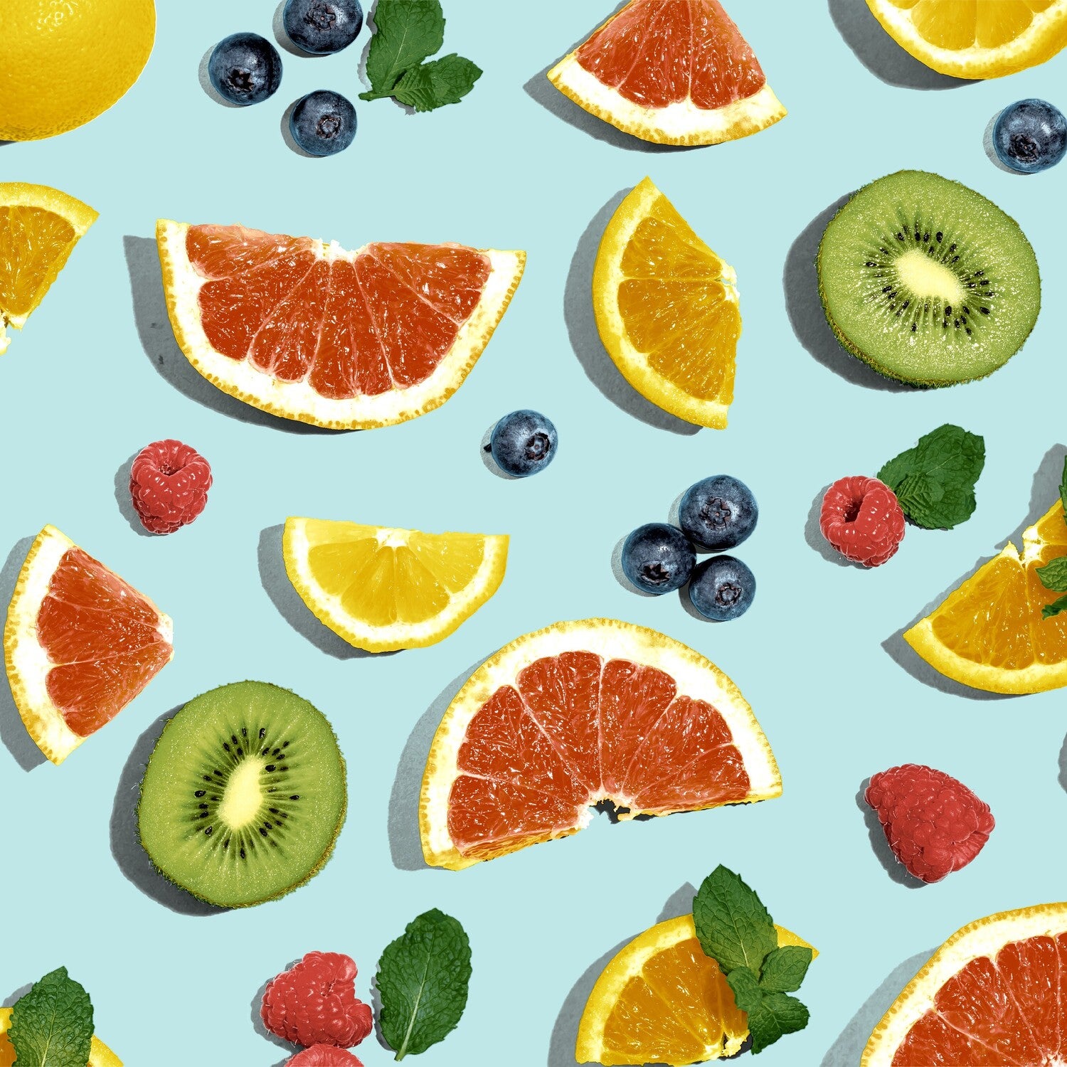 Duni servetten fruit Paper + Design multi 33 x 33 cm 20 stuks