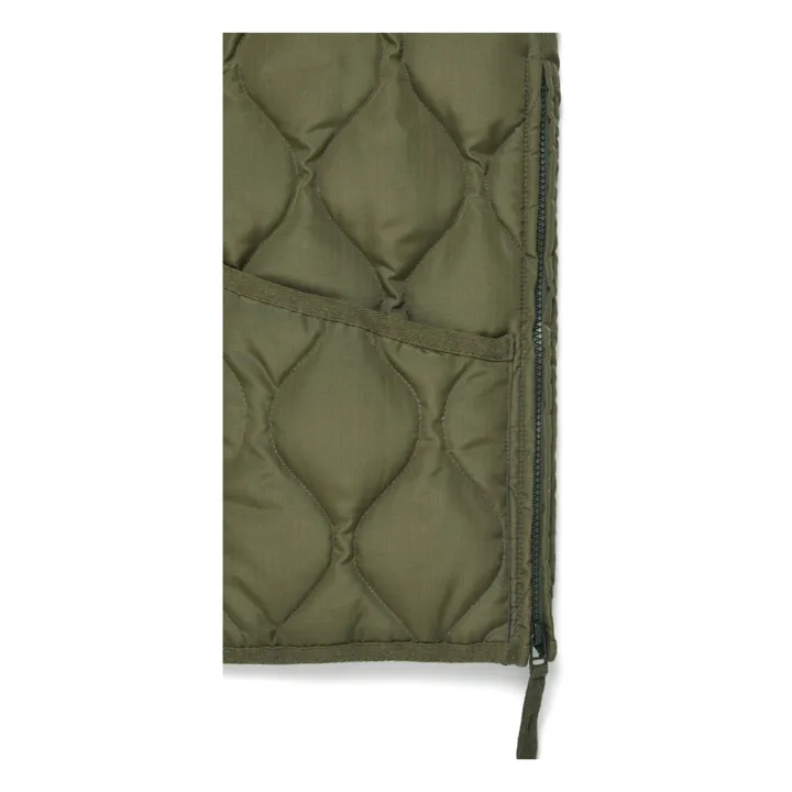 Taion Veste Zippée Sans Manches Matelassée Military | Vert olive