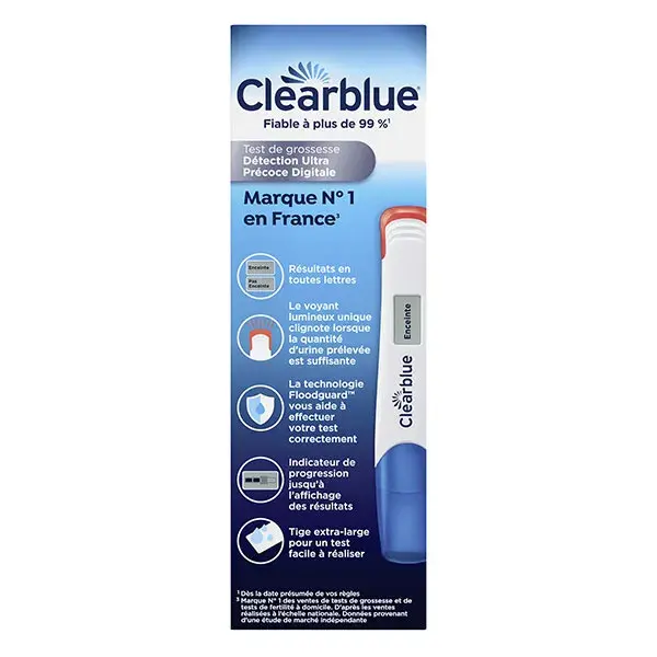 Teste de gravidez digital Clearblue com detecção ultraprecoce