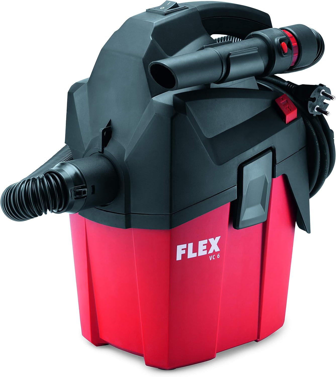 Flex Werkstattsauger VC 6 L MC (1200 Watt, kompakter Trockensauger mit Tragegurt, Behälter 6 l, Sauger inkl. Zubehör) 481513