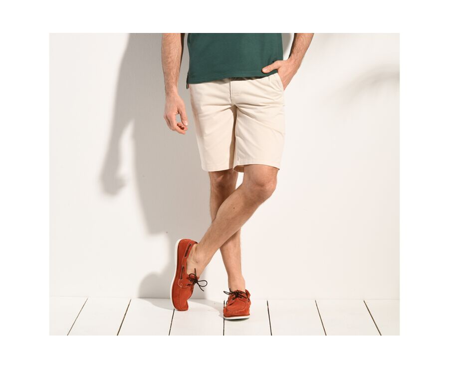 Bermuda chino homme Écru - BARLOW
