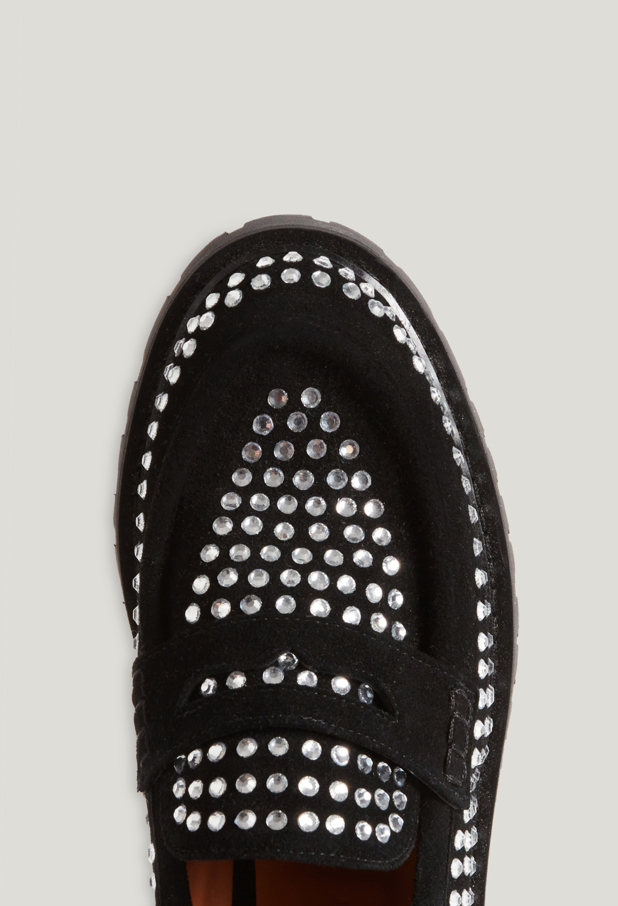 Mocassins cuir strasses
