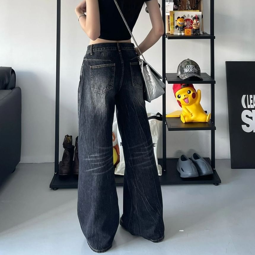 Bolgivy - Mid Rise Washed Loose-Fit Jeans