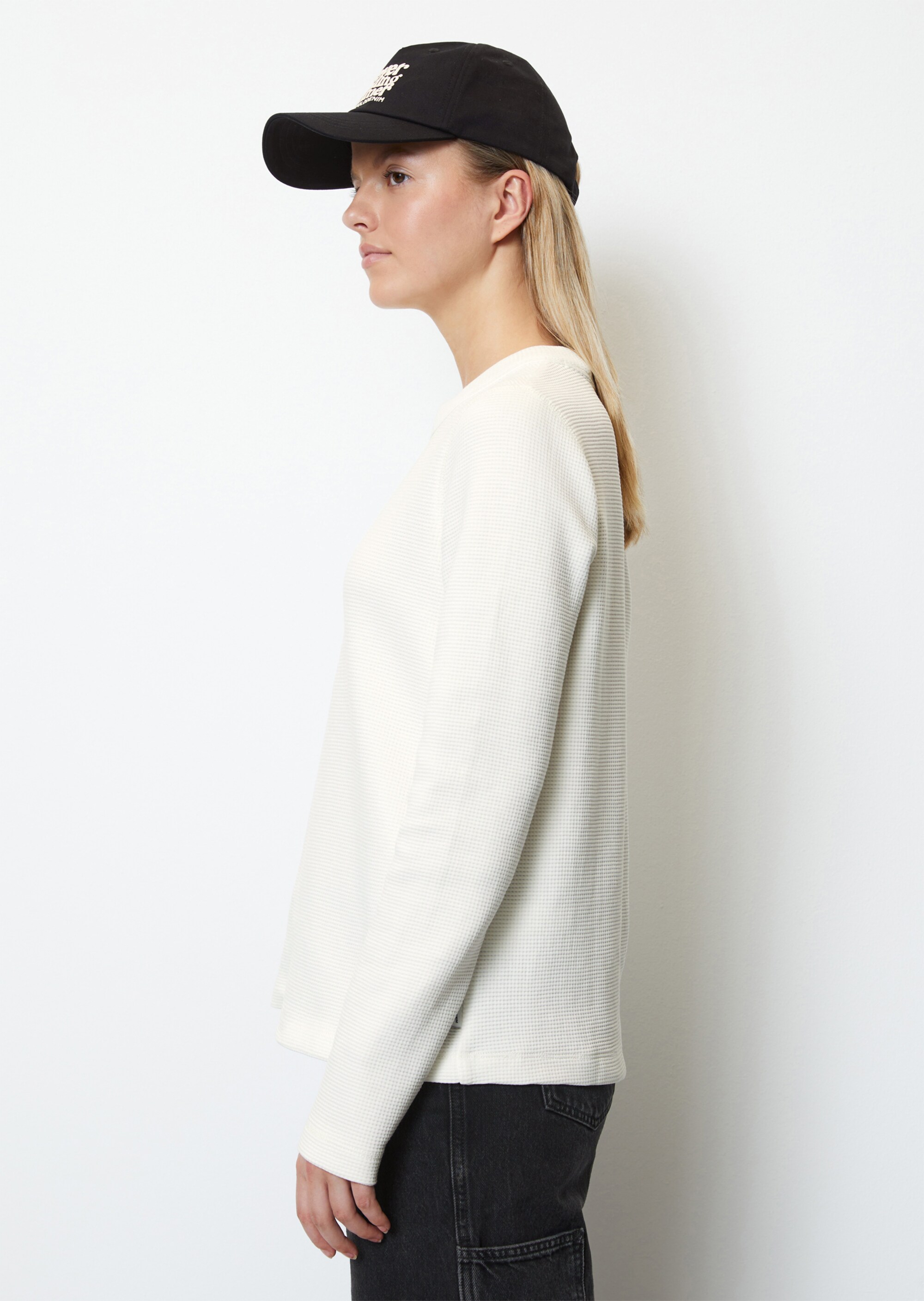 Longsleeve mit Waffel-Struktur aus Organic Cotton