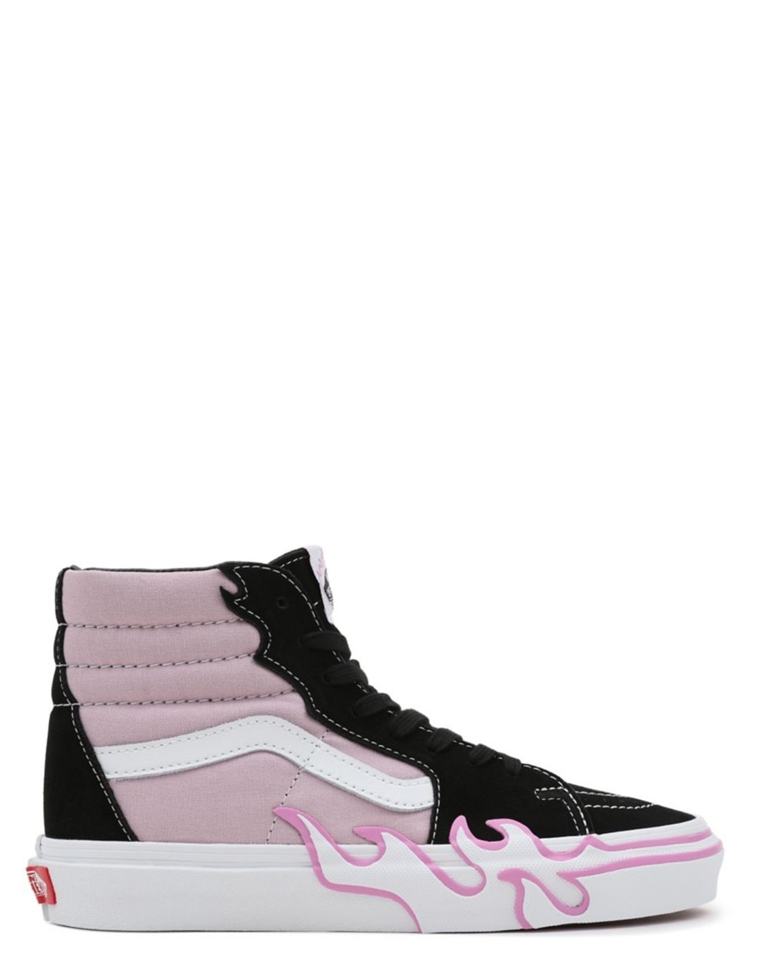 vans Sneakers montantes femme ua sk8-hi flame dkgrn daim rose/noir