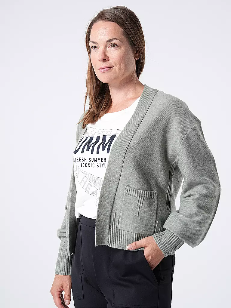 MARC CAIN Strickjacke grün