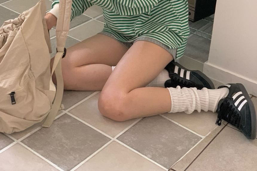 SeoulPop - Gestreept T-shirt met lange mouwen en losse pasvorm