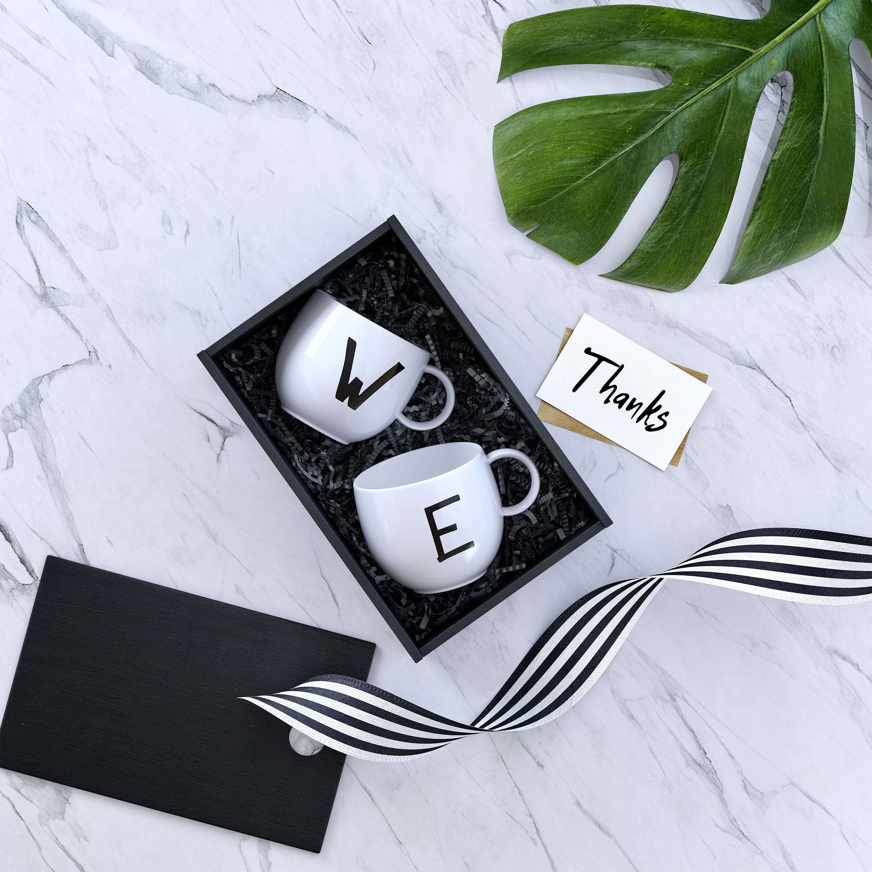 Letters Mug White, 9.9 oz, Premium Porcelain