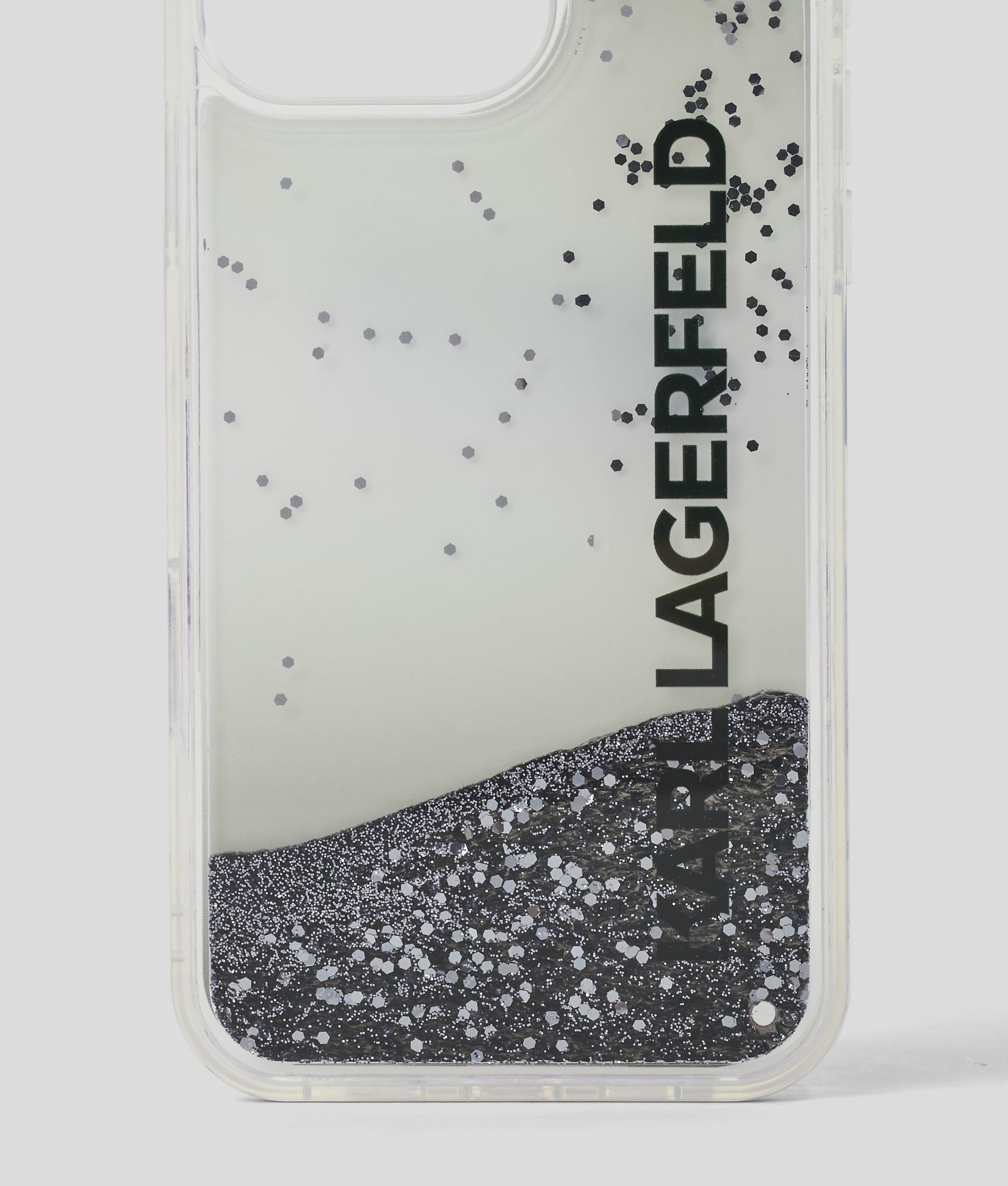 Logo hoesje met glitter voor iPhone 16 Pro Max