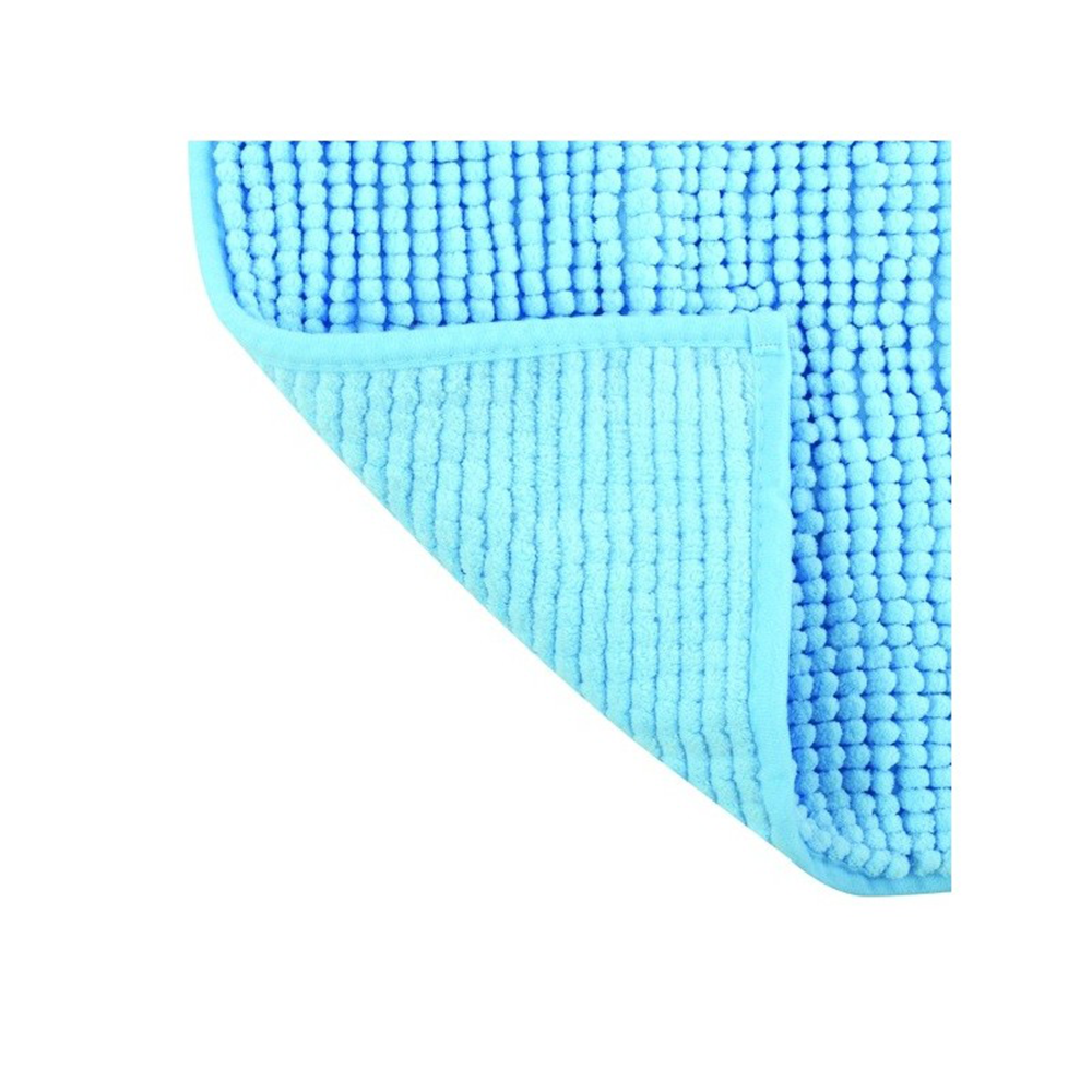 (40x60cm) Chenille Mikrofaser Badteppich Anti-Rutsch Dusch Matte Badewannen Vorleger (141620) - Hellblau