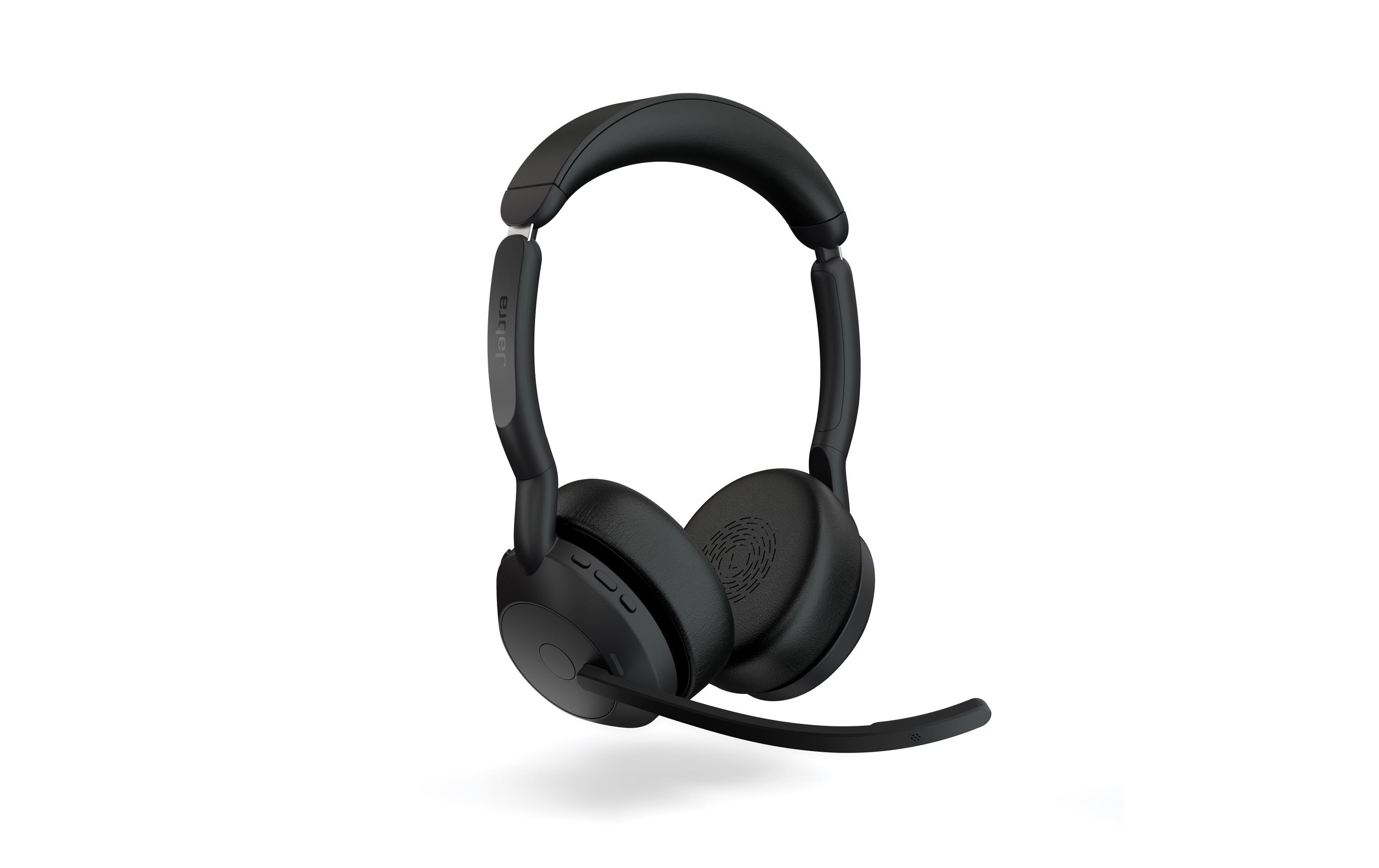 Headset Evolve2 55 Duo UC, USB-C, inkl. Ladestation<br>Das professionelle Headset, mit dem Sie alle Aufgaben erledigen können, die Ihr hybrider Arbeitstag mit sich bringt