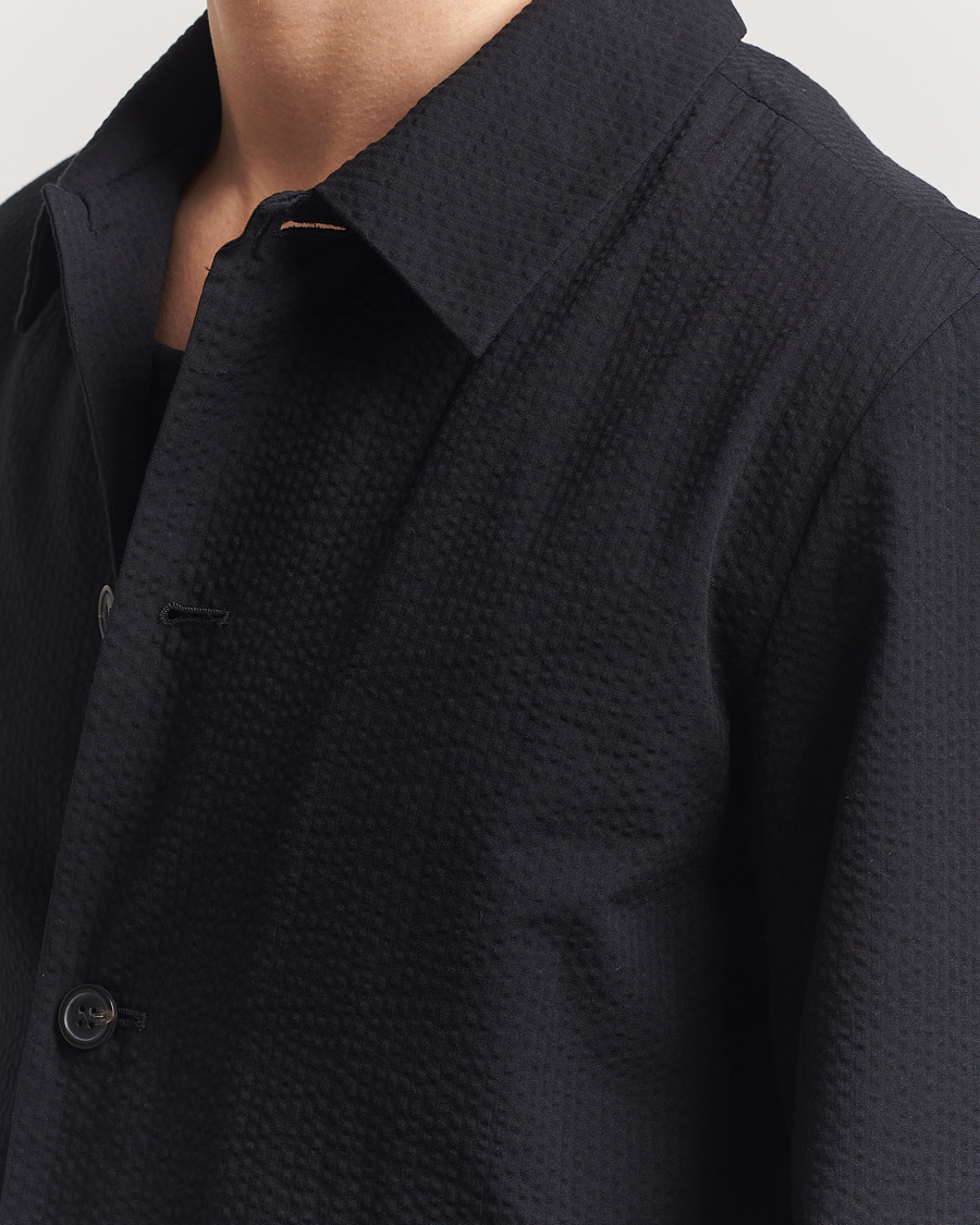 A.P.C. Brest Seersucker Overshirt Black