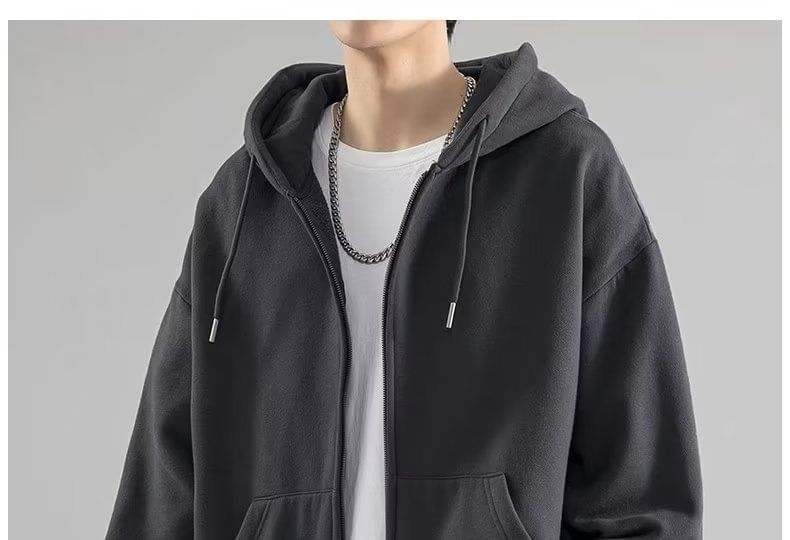 Urtishia - Effen hoodie met rits