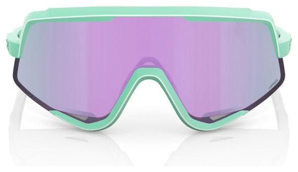 Lunettes 100% Glendale Soft Tact Vert - Verre HiPer Miroir Violet