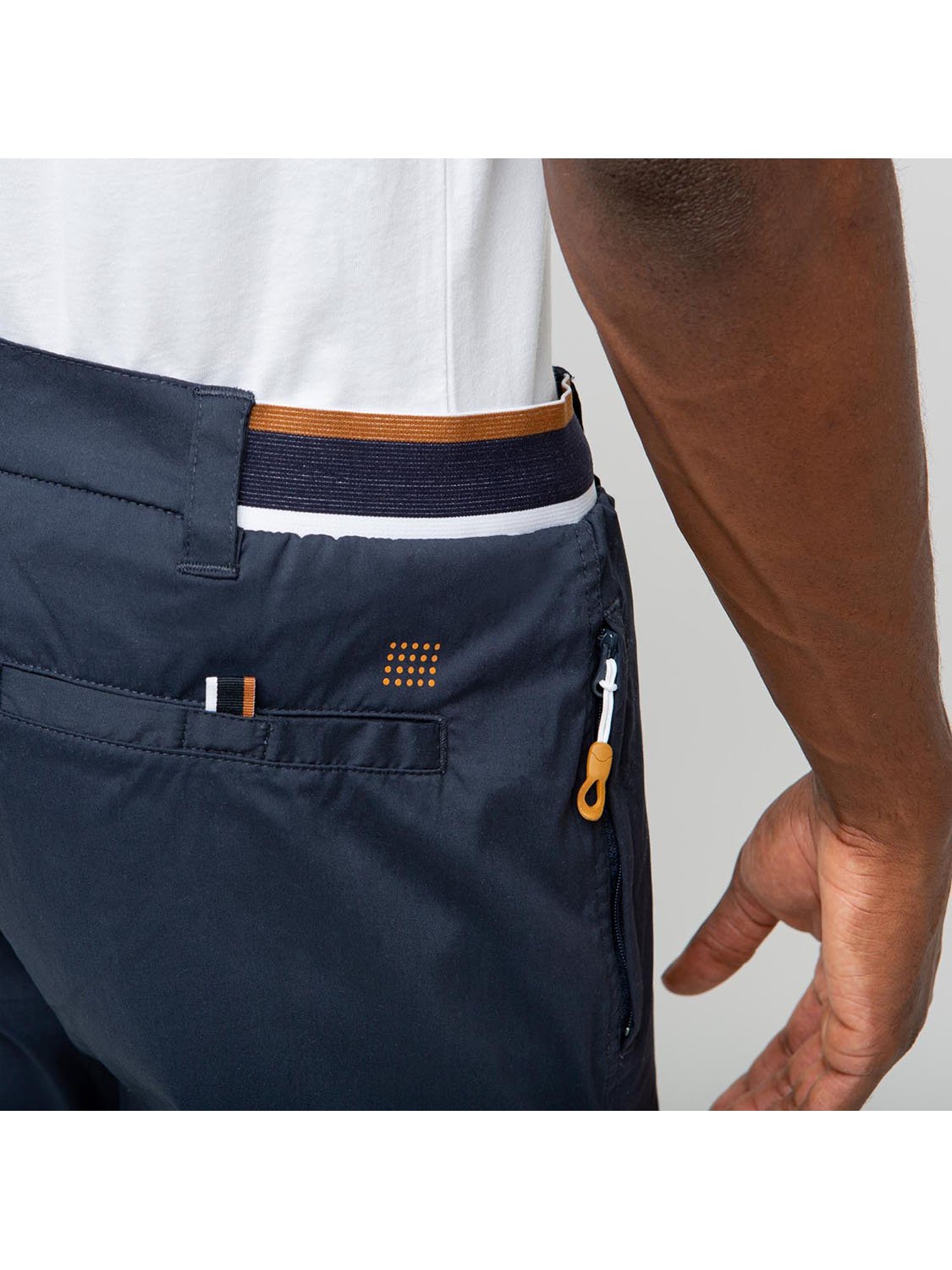 Pantacourt Homme Ceinture Semi Elastiquée Marine