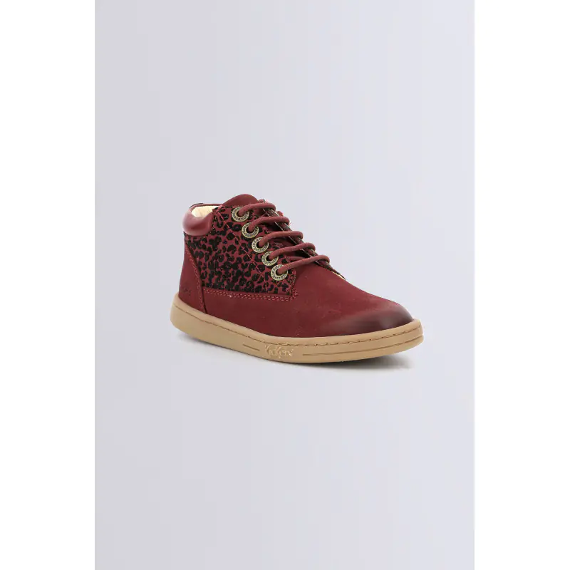TACKLAND BORDEAUX LEOPARD (24-36) BOTTINES Cuir Fille