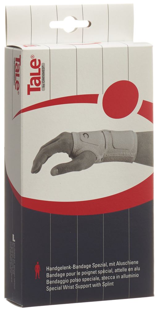 TALE Handgelenk Bandage mit Schiene 35mm 15cm rechts weiss 1 Stk